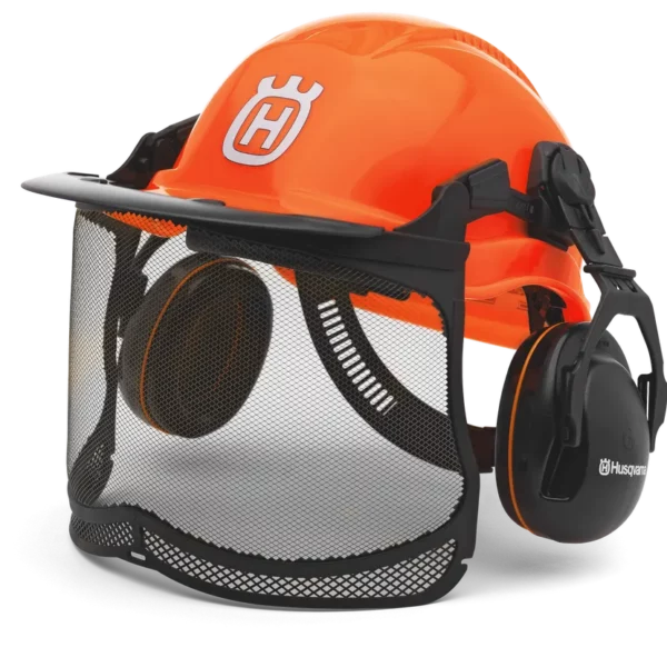 Ochranná přilba pro práci v lese, Husqvarna Functional, fluorescenční